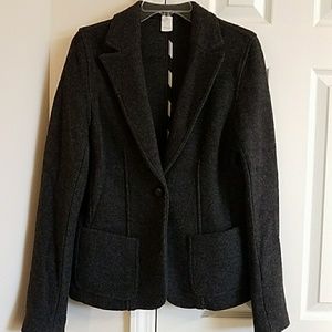 J Crew 100% virgin wool dark grey jacket